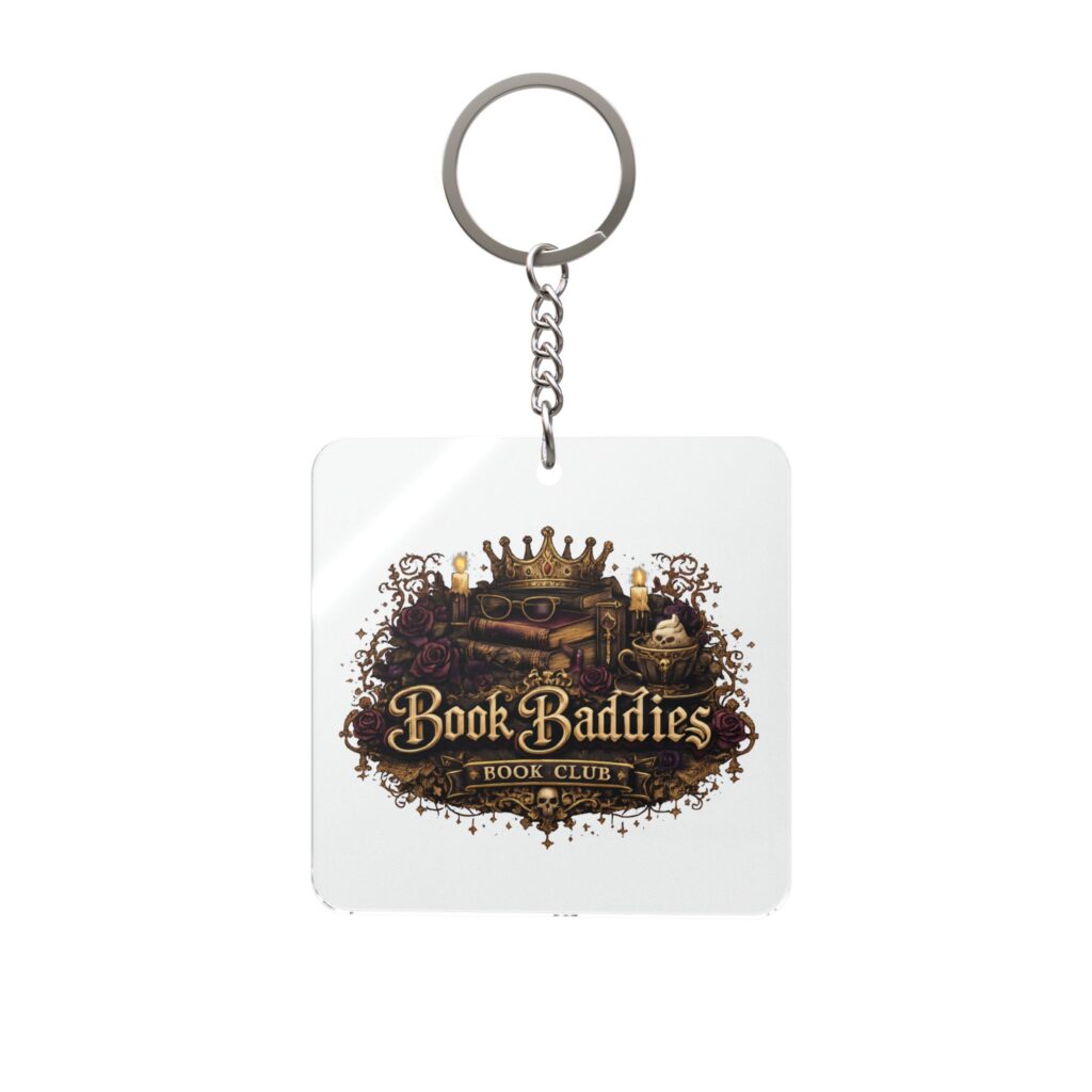 Book Baddie Square Keychain