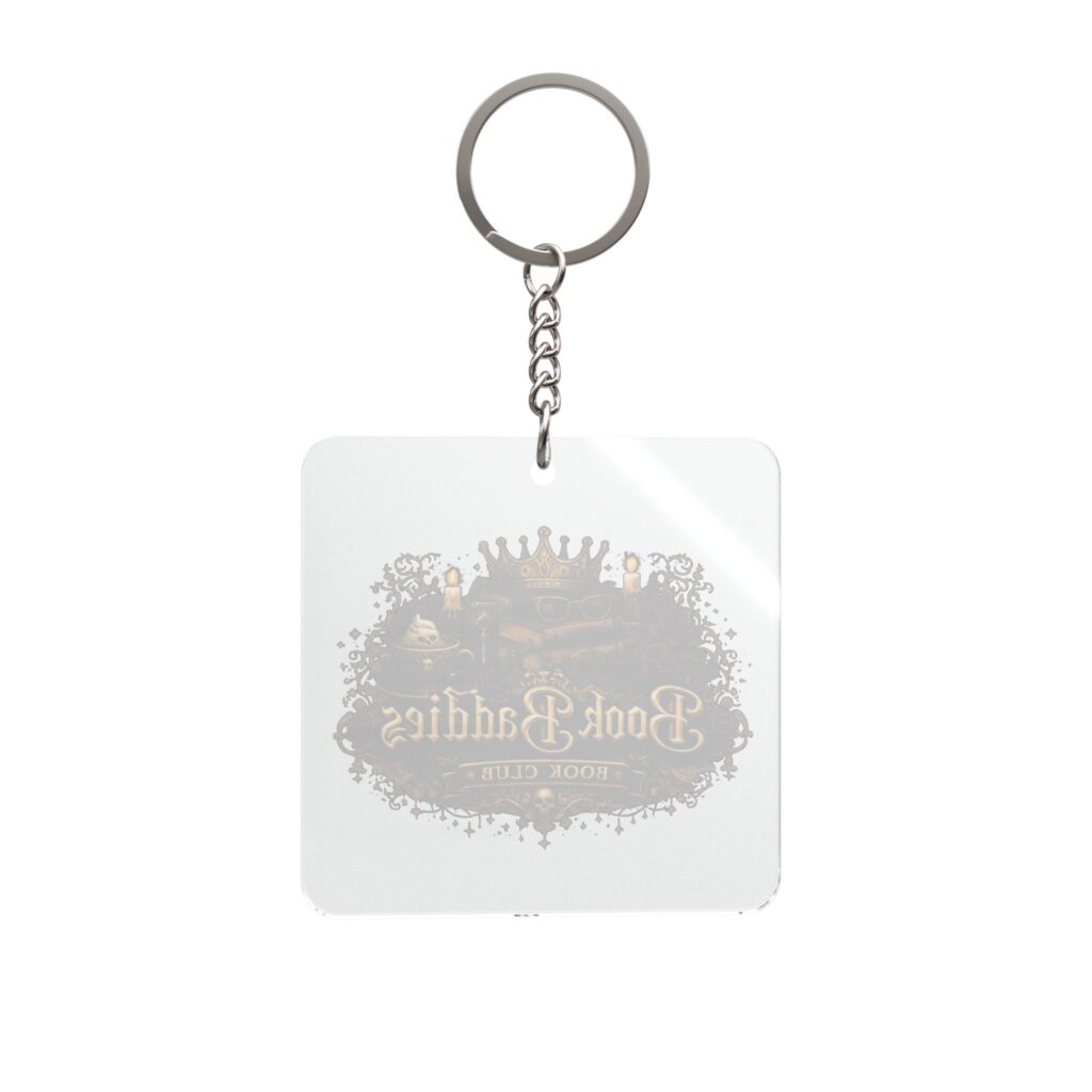 Book Baddie Square Keychain