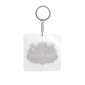Book Baddie Square Keychain - Image 2