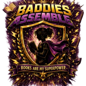 baddies assemble girl reading in a shield
